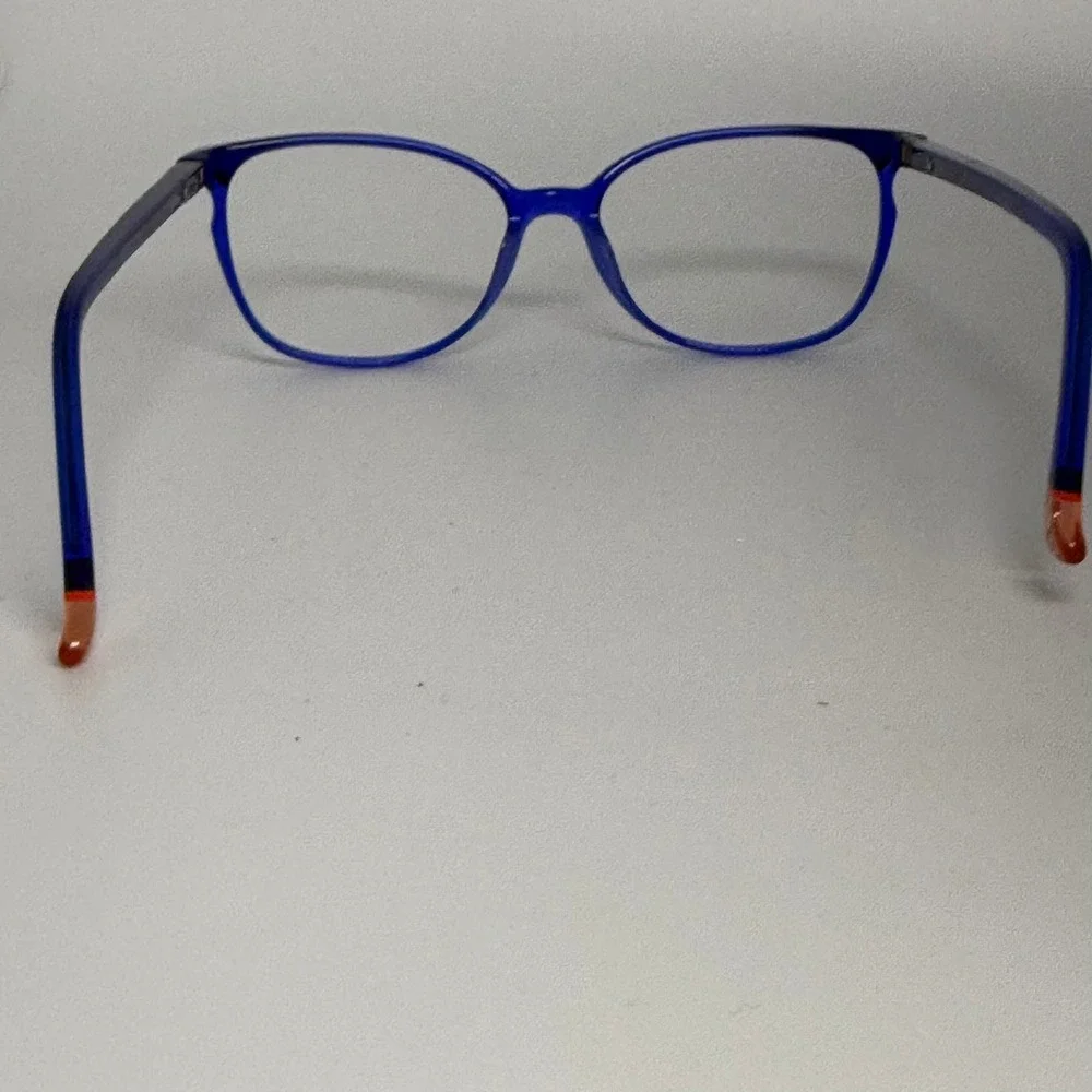 Etnia Barcelona Veracruz 22 BLCO Blue Orange Cat Eye Eyeglasses Frames 53-15-140